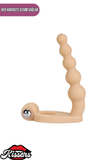 Lovetoy Penis Halkalı Klitoris Uyarıcı The Soft Double Boncuk Anal Penetratör Titreşimli 16.5 cm