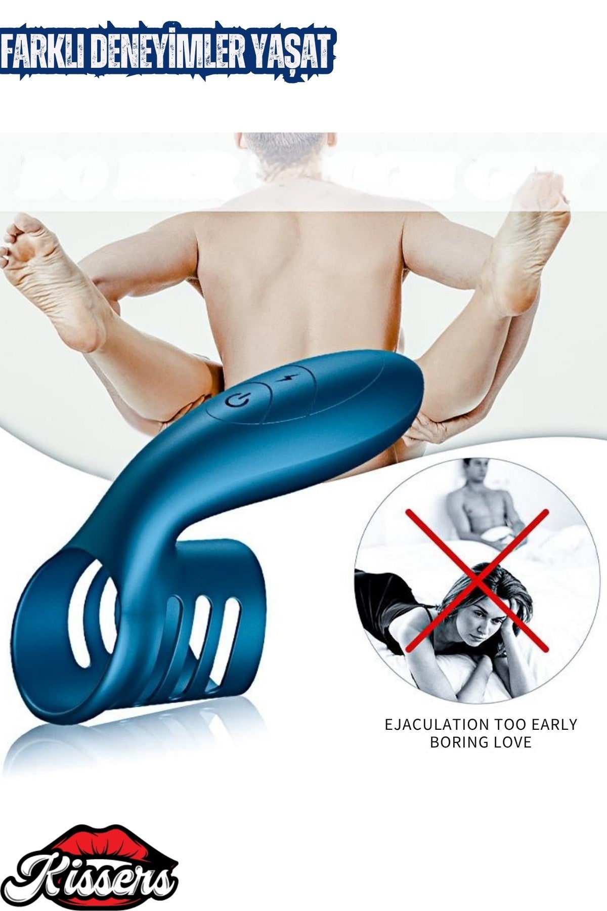 Önleyici Şarjlı Güçlü Titreşimli Klitoris Uyarıcılı Vibratör Penis Halkası