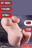 Yeni Nesil Anal Vajinal Titreşimli Isıtmalı 1.6 Kg 24 Cm Mini Boy Realistik Manken Mastürbatör