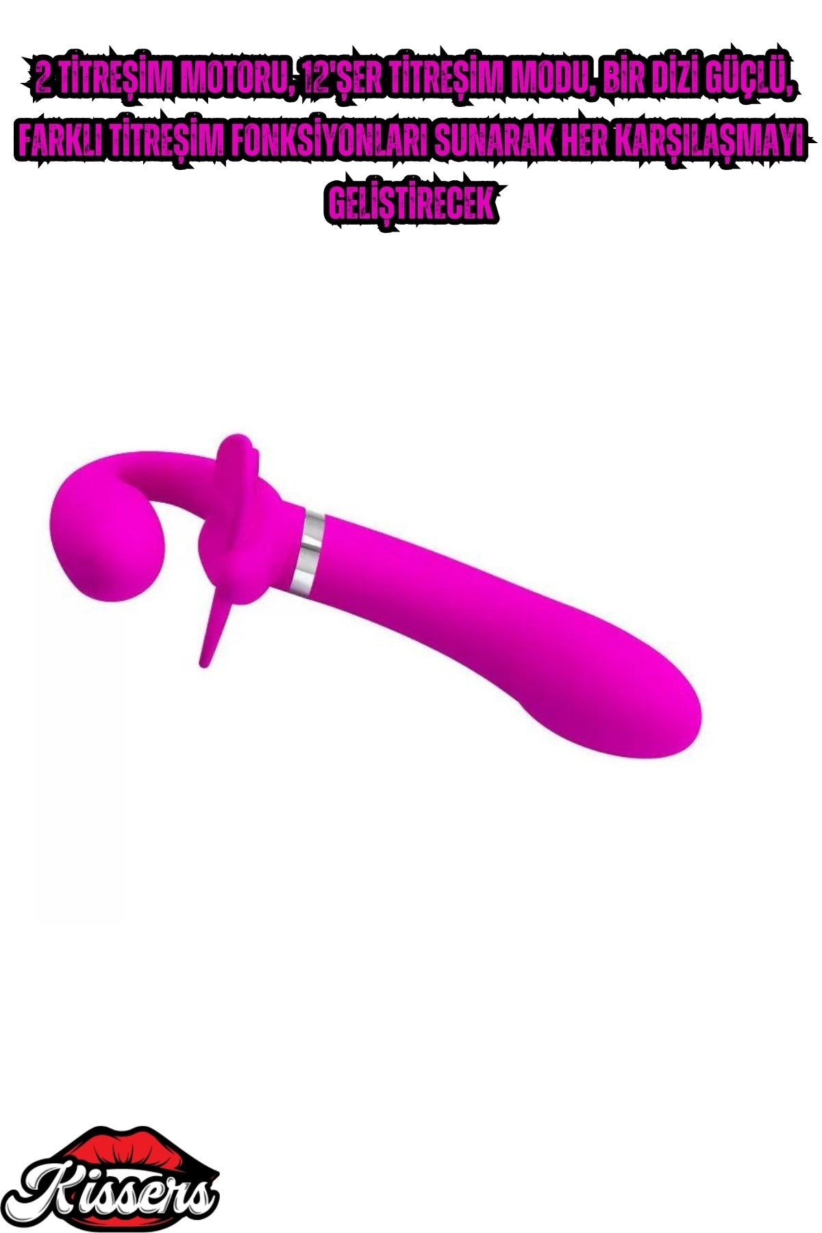 Cinsel Oyuncak Giyilebilir Şarjlı Klitoris Uyarıcı Strapless Strap-On 2 in 1 Çift Vibratör Dildo