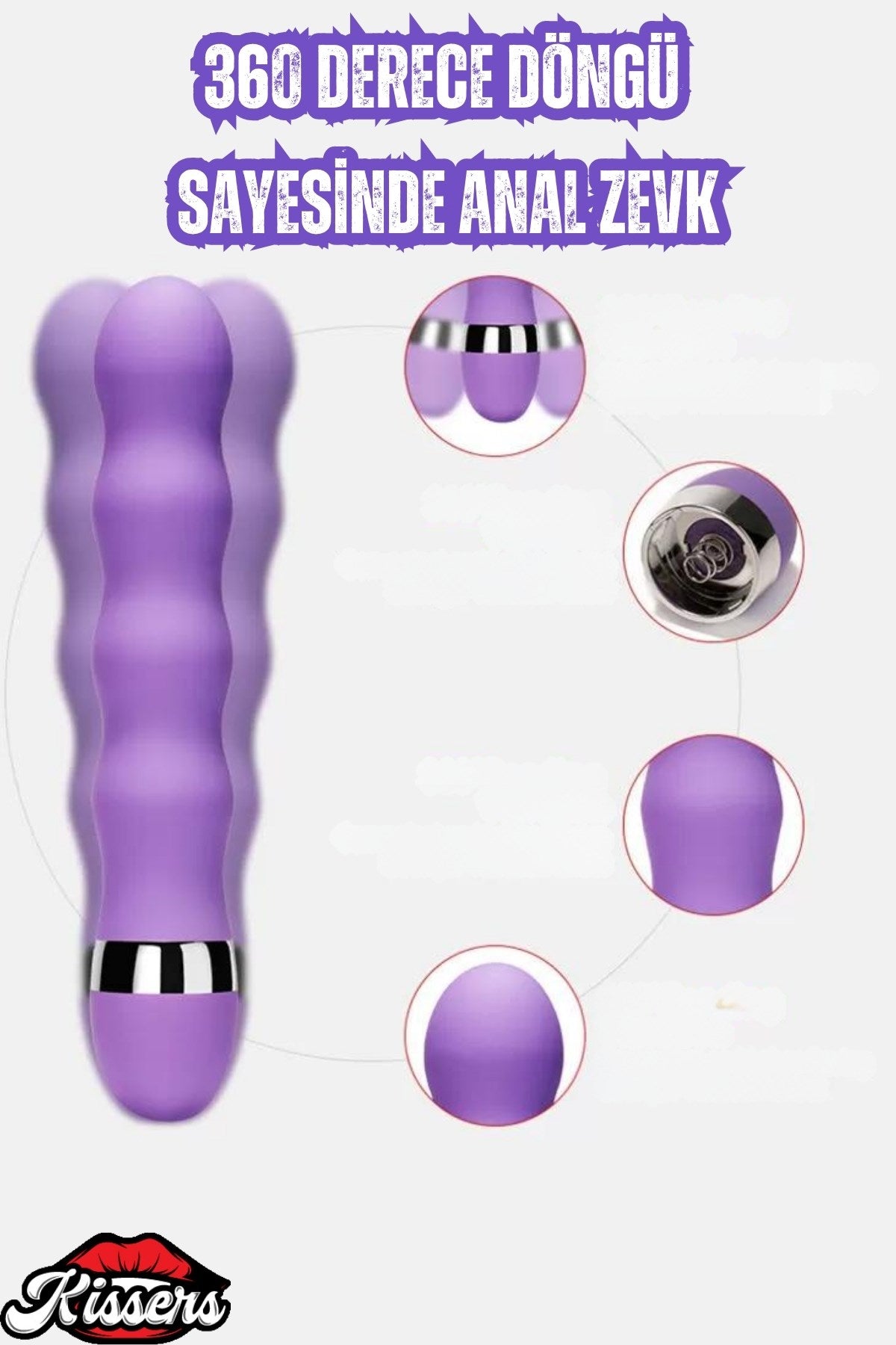 Anal Beads Güçlü Titreşimli Kademeli Hızı Ayarlanabilir G Nokta Uyarıcı Anal Vibratör