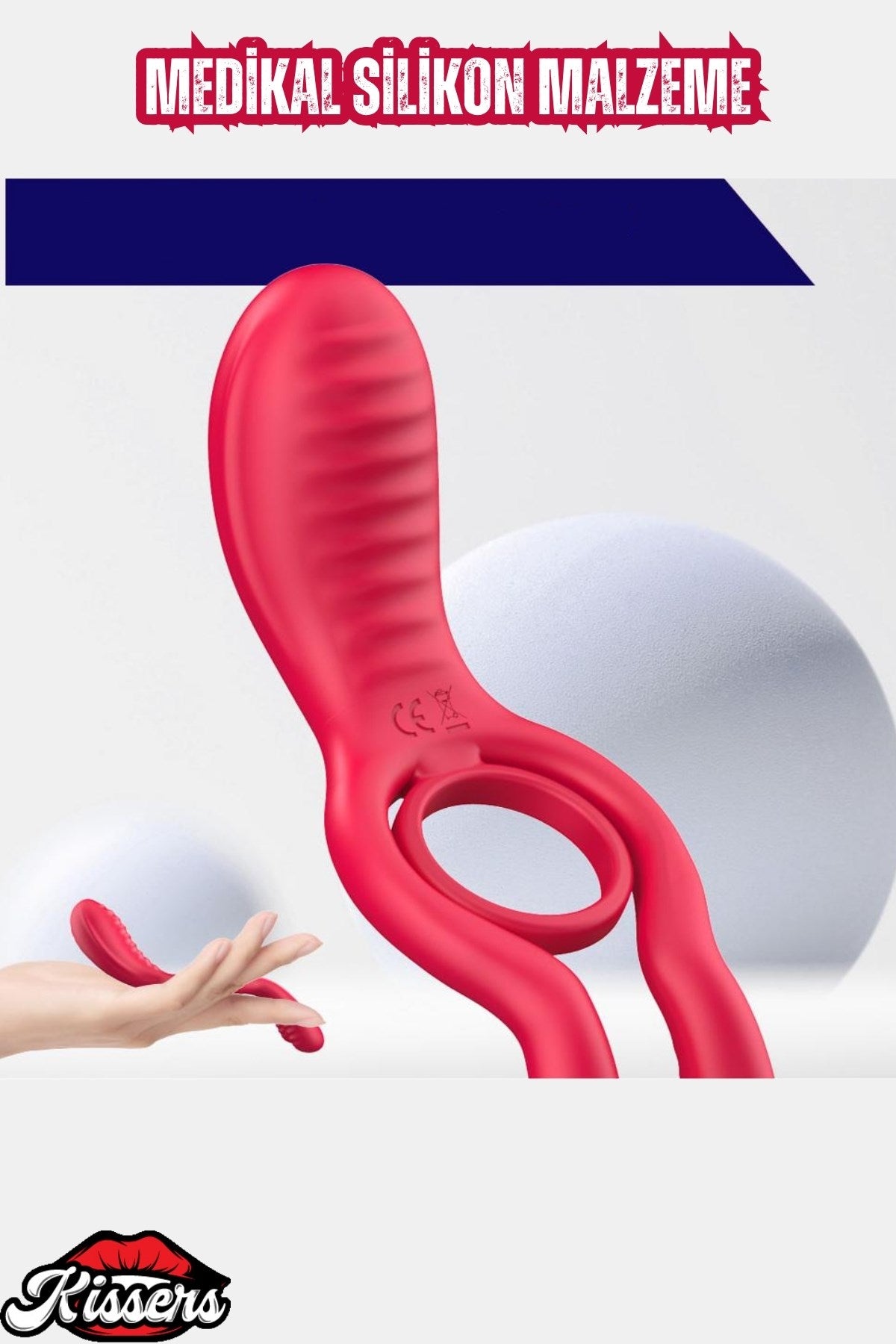 Şarjlı Uzaktan Kumandalı Klitoris Uyarıcı Vibratör Perine Uyarıcı Penis Halkası Kırmızı Vibratör