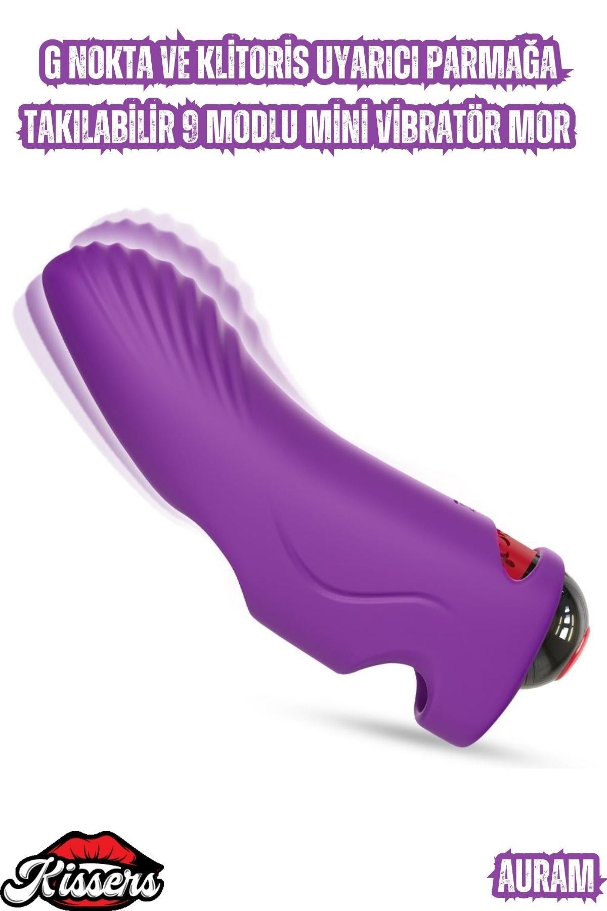 G Nokta ve Klitoris Uyarıcı Parmağa Takılabilir 9 Modlu Mini Vibratör Mor