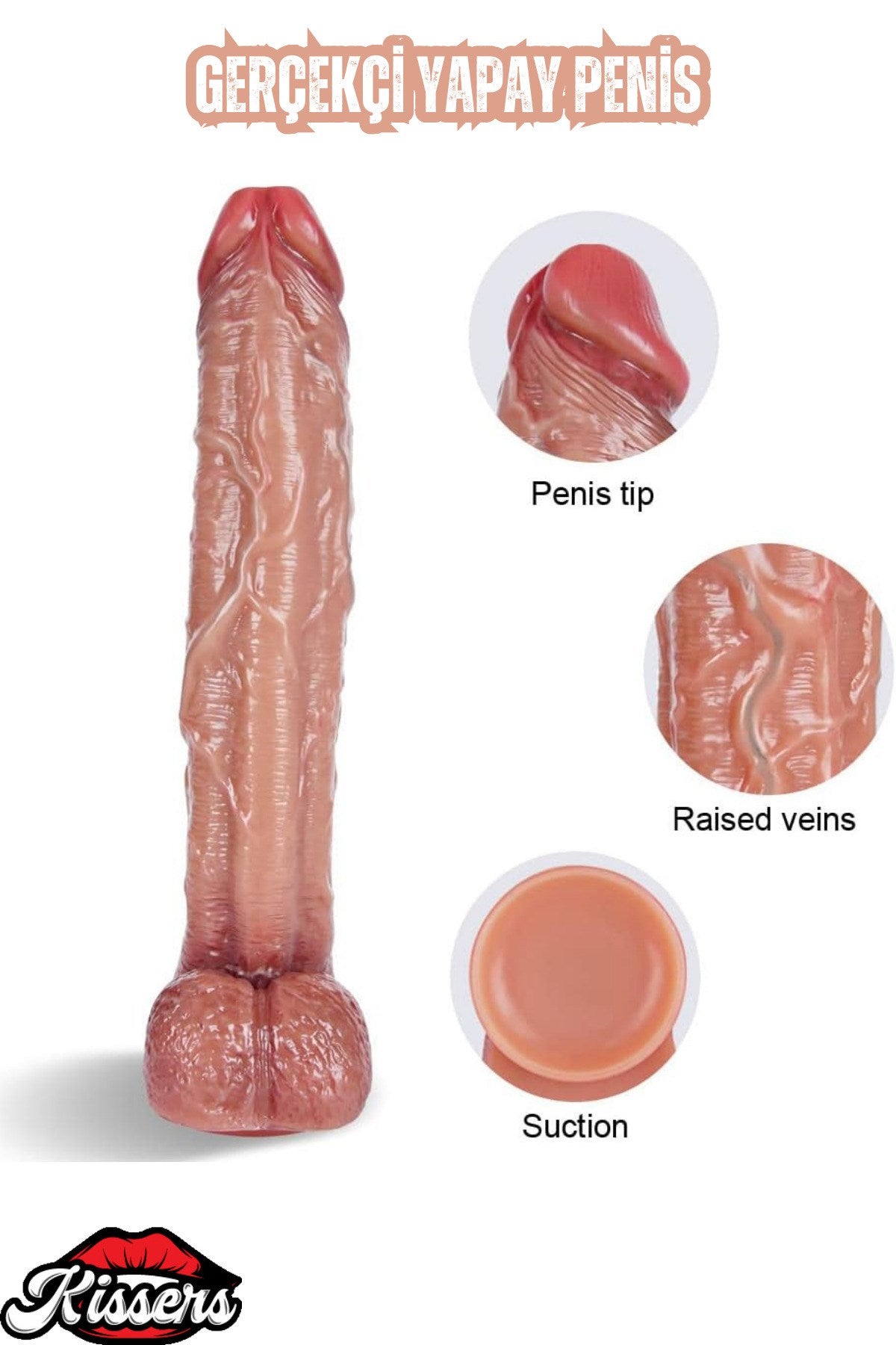 Ultra Gerçekçi Mavi Damarlı Realistik Belden Bağlamalı Damarlı Dildo Penis 21 Cm