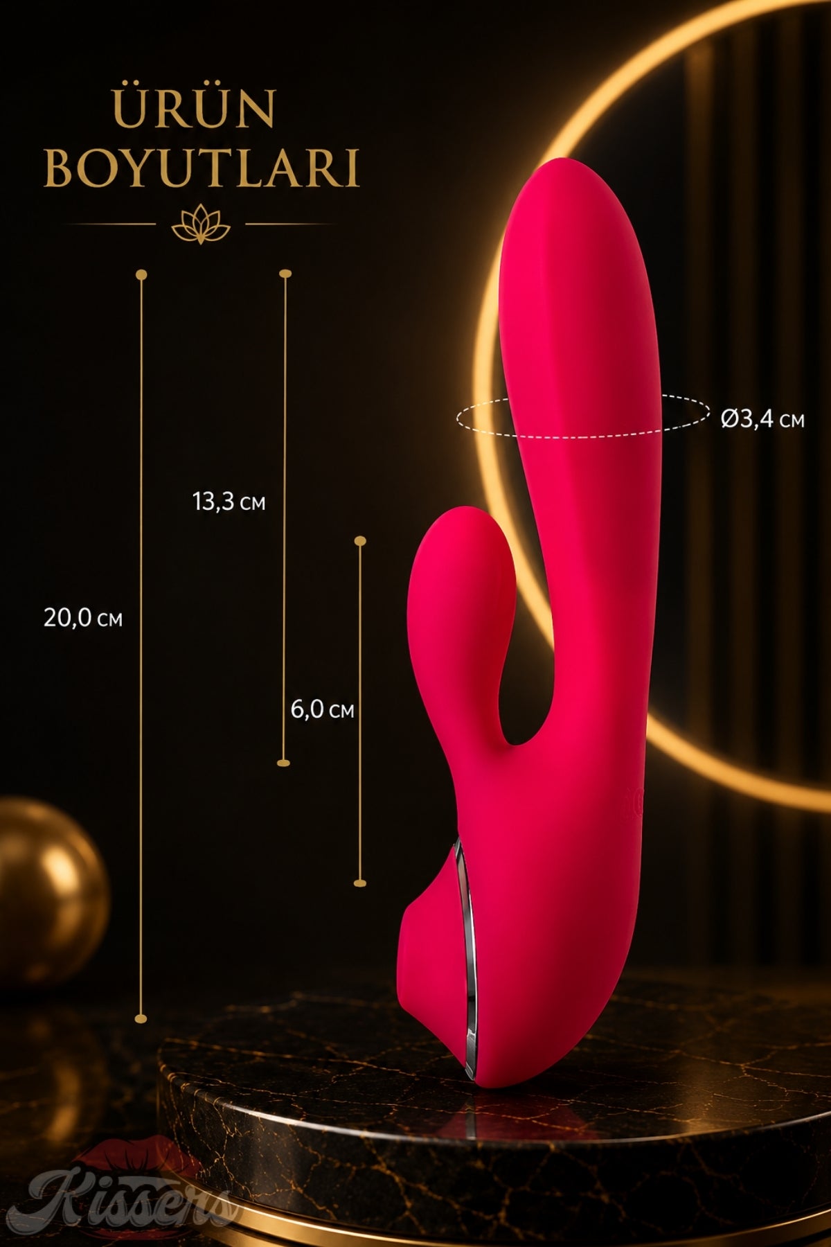 Jos Enila Vakum ve Titreşim Özellikli Üç Motorlu Pembe Tavşan Vibratör