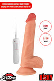 Kablolu Kumandalı Vantuzlu Güçlü Titreşimli Gerçekçi Yapay Penis Realistik Dokuda Dildo 20 cm
