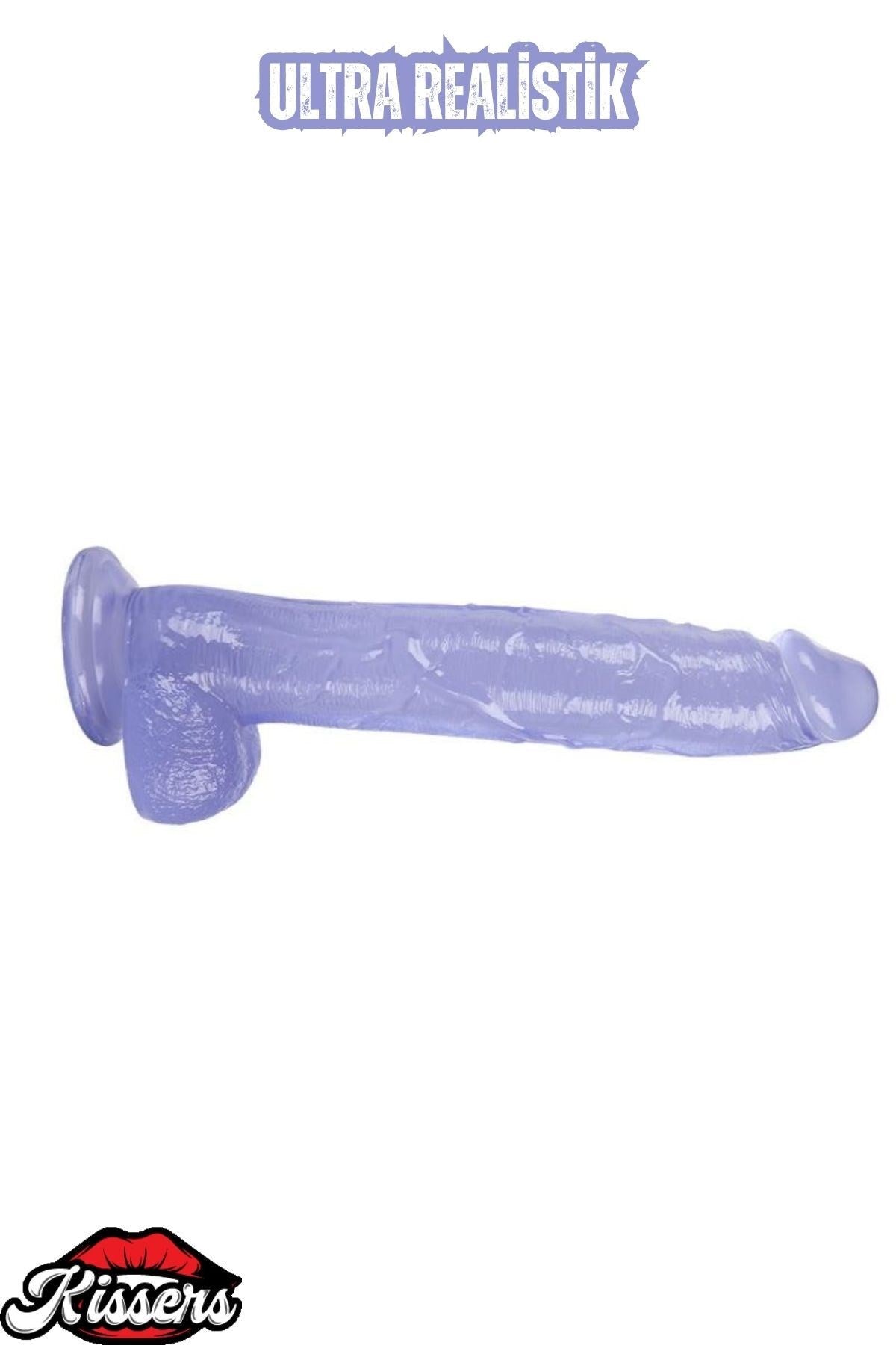 Ultra Realistik Damarlı Bükülebilir Vantuzlanabilir Jel Dokusunda mavi Dildo Penis 31.5 Cm