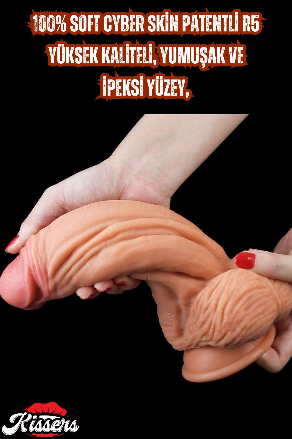 Yeni Nesil Çift Katmanlı testissiz Realistik Kalın Dildo Melez Penis dildo 27 cm