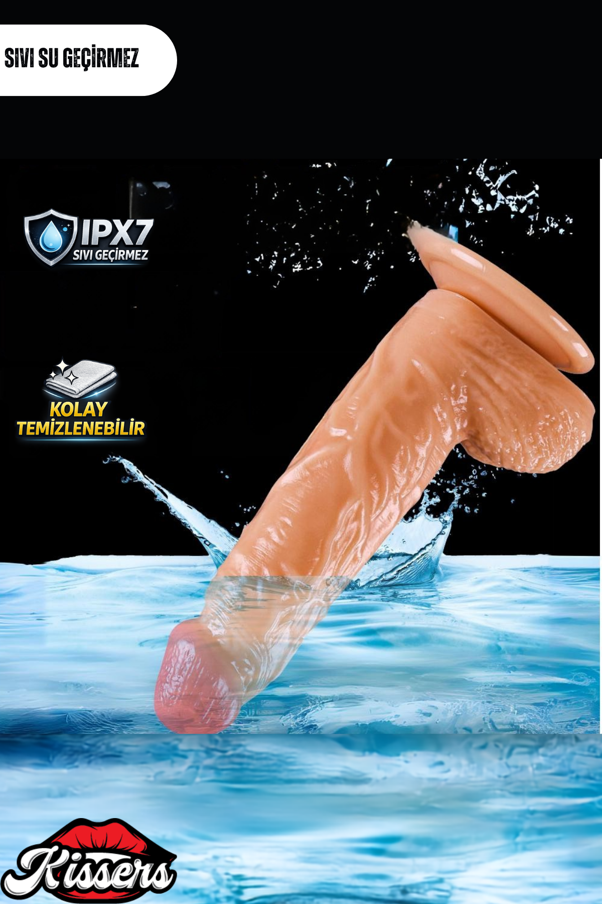 Gerçekçi Realistik Dokuda Vantuzlu Dildo Yapay Sert Penis 20 cm