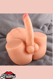 Anal Girişli 17 CM Penisli Realistik Kalça Isıtmalı Titreşimli Yarım Vücut Erkek Manken 4 KG
