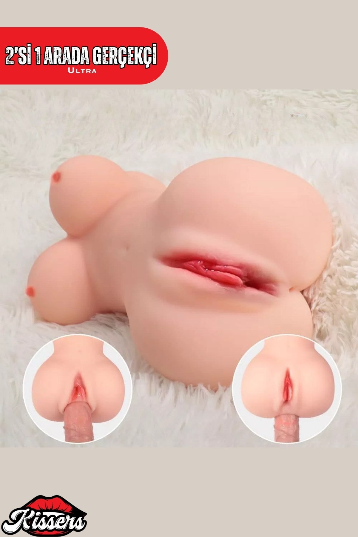 Yeni Nesil Anal Vajinal Titreşimli Isıtmalı 2.5 Kg 28 Cm  Realistik Manken Mastürbatör