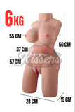 Gerçekçi 6 Kg 50 Cm Boy Isıtmalı Titreşim Yeni Nesil Anal Vajinal Torso Realistik Manken 6 Kg