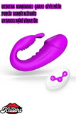 Kablosuz Kumandalı Şarjlı Tırtıklı Giyilebilir G Noktası Ve Klitoris Uyarıcılı 2 si 1 Arada Vibratör
