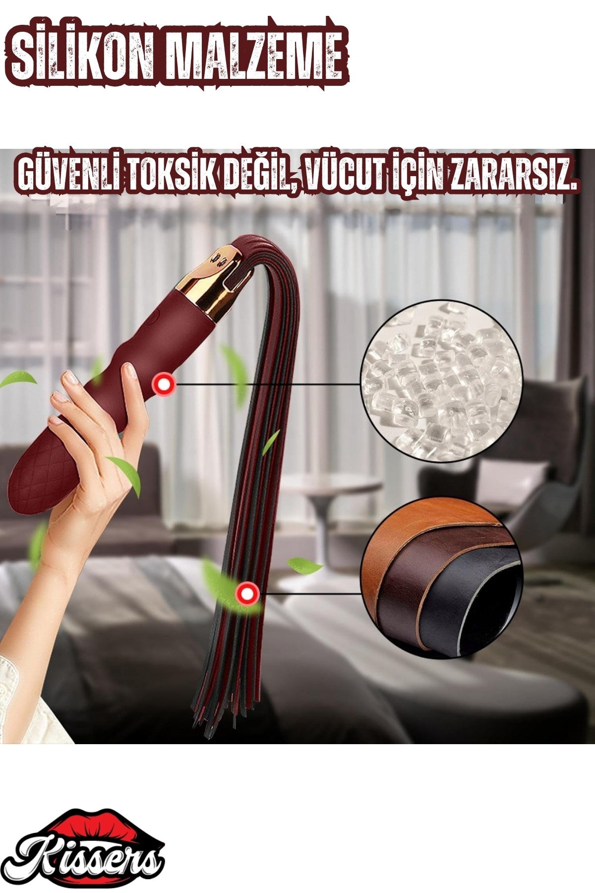 Çift Taraflı G Nokta Ve Klitoris Uyarıcılı Vibratör Kırbaç