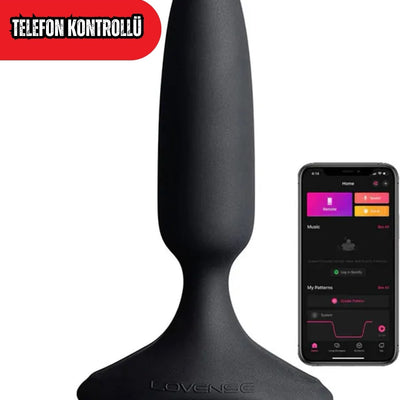 Dünyanin Her Yerinden Kontrol Edilebilen Telefon Uygulamalı Lovense Hush Anal Plug Tıkaç 13.5 Cm
