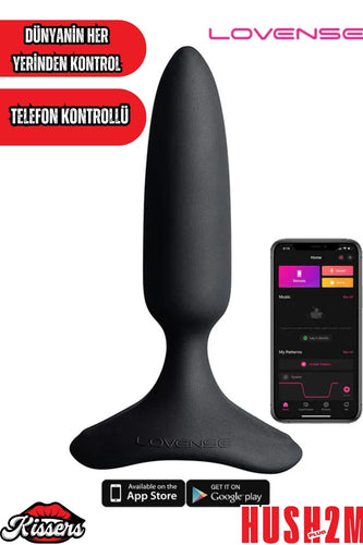 Dünyanin Her Yerinden Kontrol Edilebilen Telefon Uygulamalı Lovense Hush Anal Plug Tıkaç 13.5 Cm