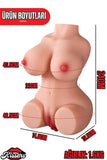 Yeni Nesil Anal Vajinal Titreşimli Isıtmalı 1.6 Kg 24 Cm Beyaz Ten Sex Doll Realistik Manken 