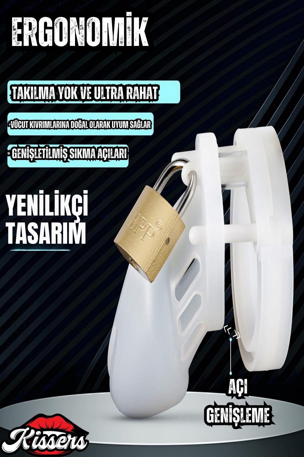 Bsdm Silikon Penis Kilidi White Chastity Cock Cage Bekaret Cihazı Beyaz Penis Esaret Kafesi