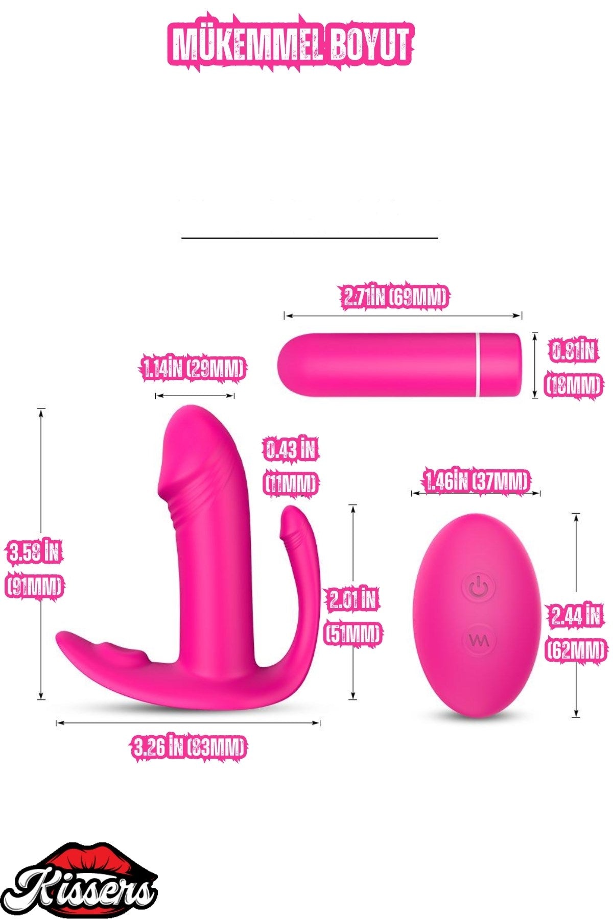 Şarjlı Kumandalı Gizlice Külot İçi Giyilebilir Uyarıcı Vibratör