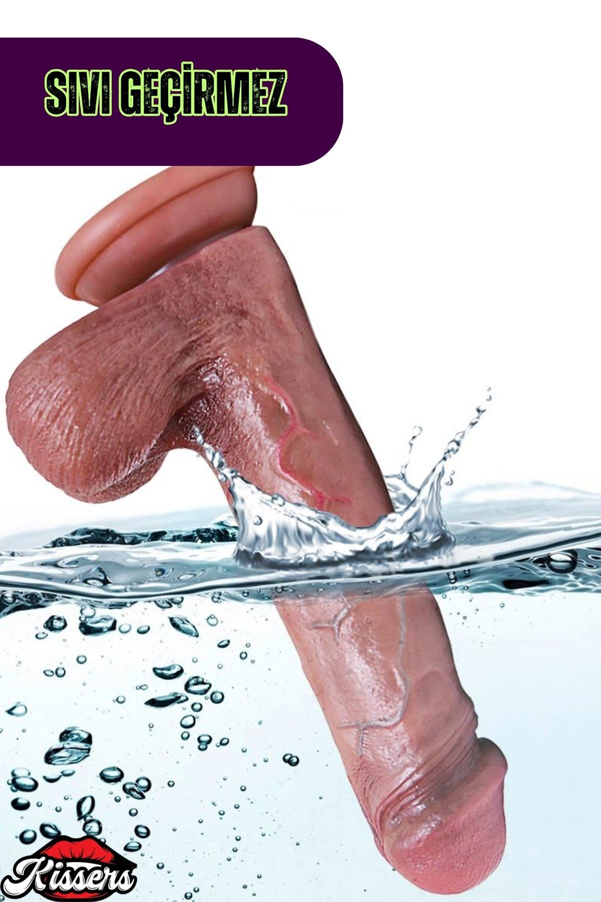 Ultra Yumuşak Damarlı Doku Çift Katmanlı Silikon Gerçekçi Testisli Melez Dildo Penis 22 Cm Robert