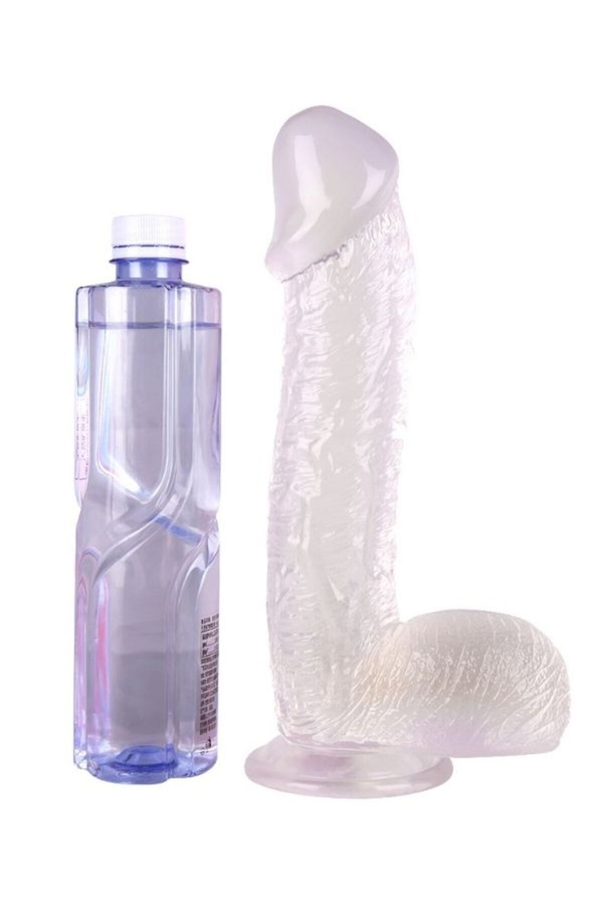 Ultra Realistik Eğilip Bükülebilir G Noktası Ve Klitoris Uyarıcı Dev Beyaz Jel Penis Dildo 28 Cm