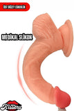 Kablolu Kumandalı Vantuzlu Güçlü Titreşimli Gerçekçi Yapay Penis Realistik Dokuda Dildo 20 cm