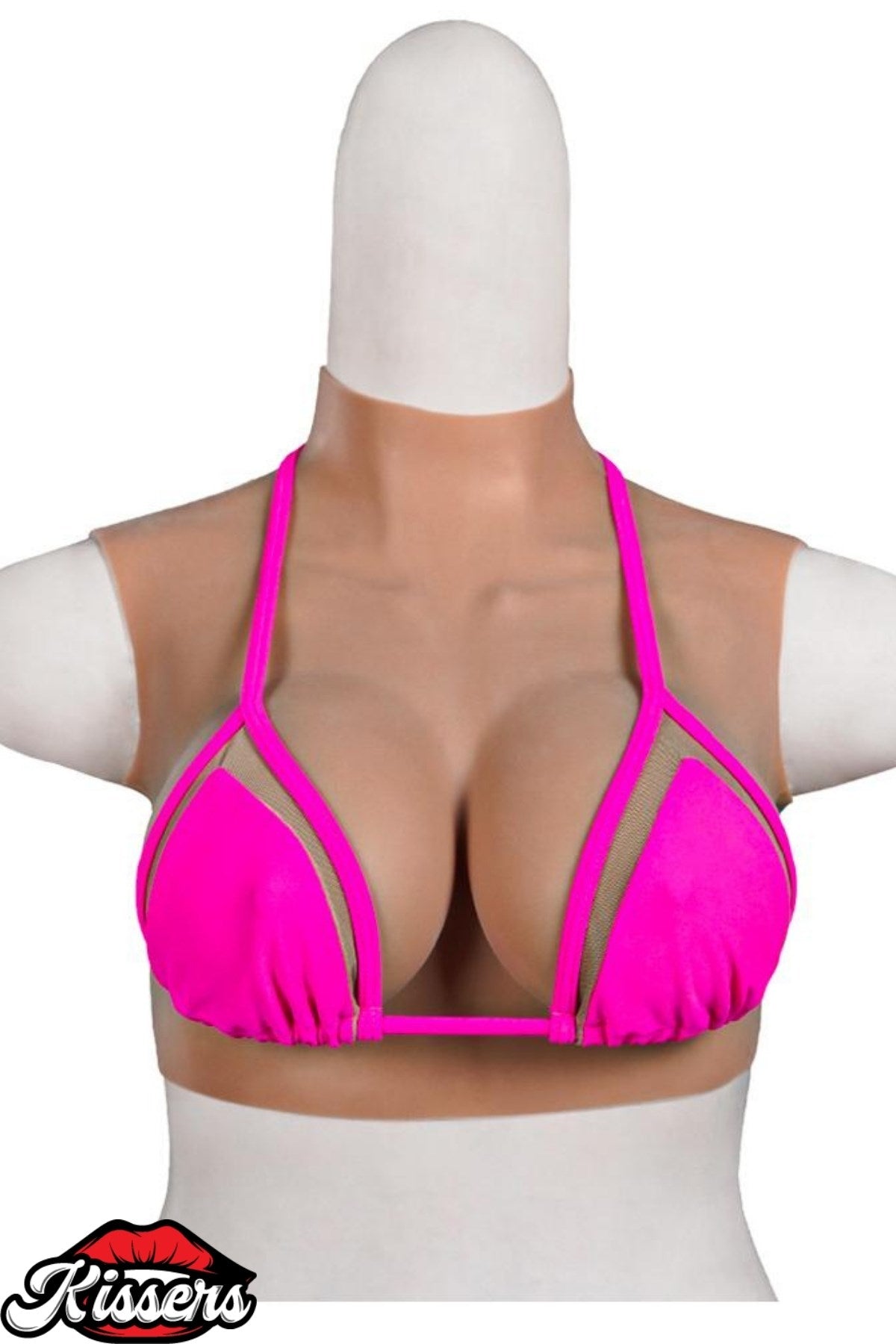 Medikal Silikon Gerçekçi Giyilebilir Suni Silikon Giyilebilir Yapay Göğüs Boyun Detaylı 81 Cm