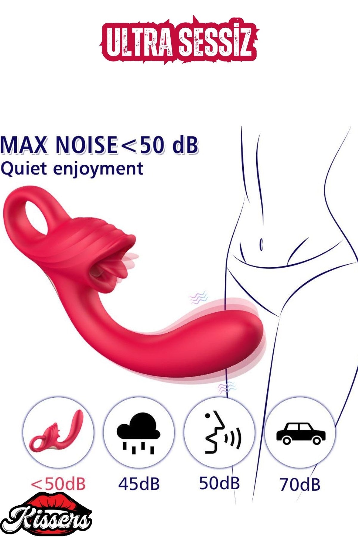 Cinsel Oyuncak Ellie Şarjlı Klitoris G Nokta Uyarıcı Dil Yalama Hareketli Kavisli Vibratör