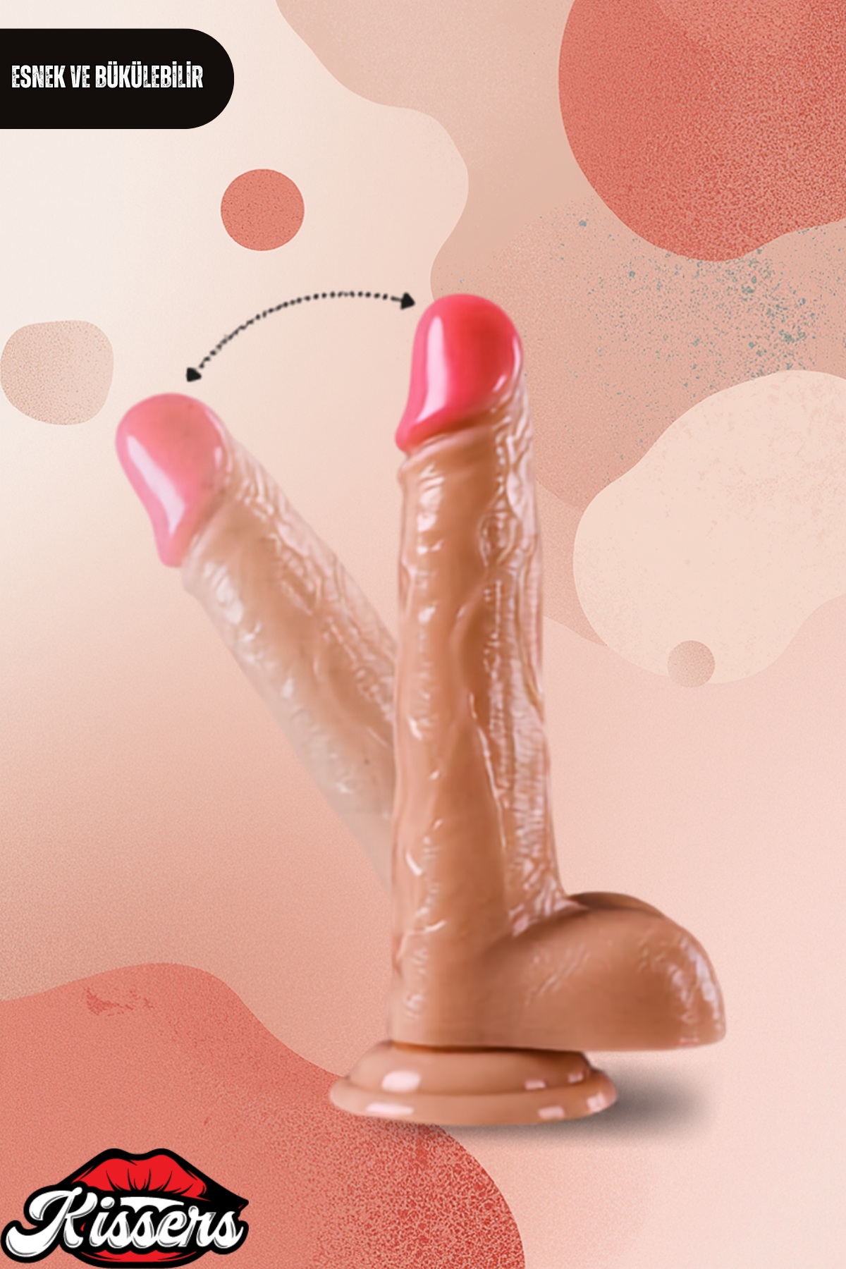 Gerçekçi Realistik Dokuda Vantuzlu Dildo Yapay Sert Penis 20 cm