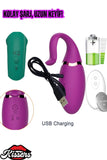 Kablosuz Kumandalı Şarjlı Tırtıklı Giyilebilir G Noktası Ve Klitoris Uyarıcılı 2 si 1 Arada Vibratör