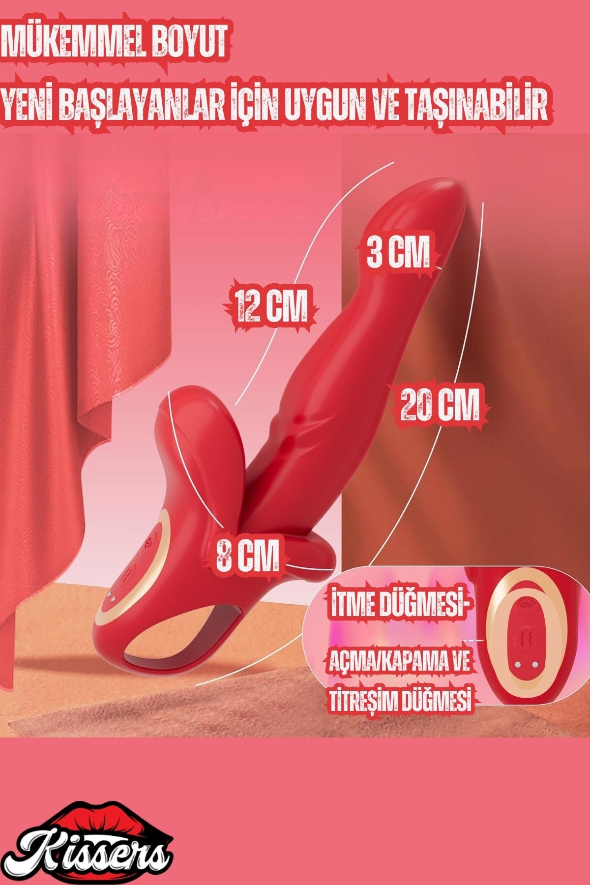 Parmak Tutamaçlı İleri Geri Hareketli Esnek Rotasyonlu Dudak Titreşimli Dildo Vibratör