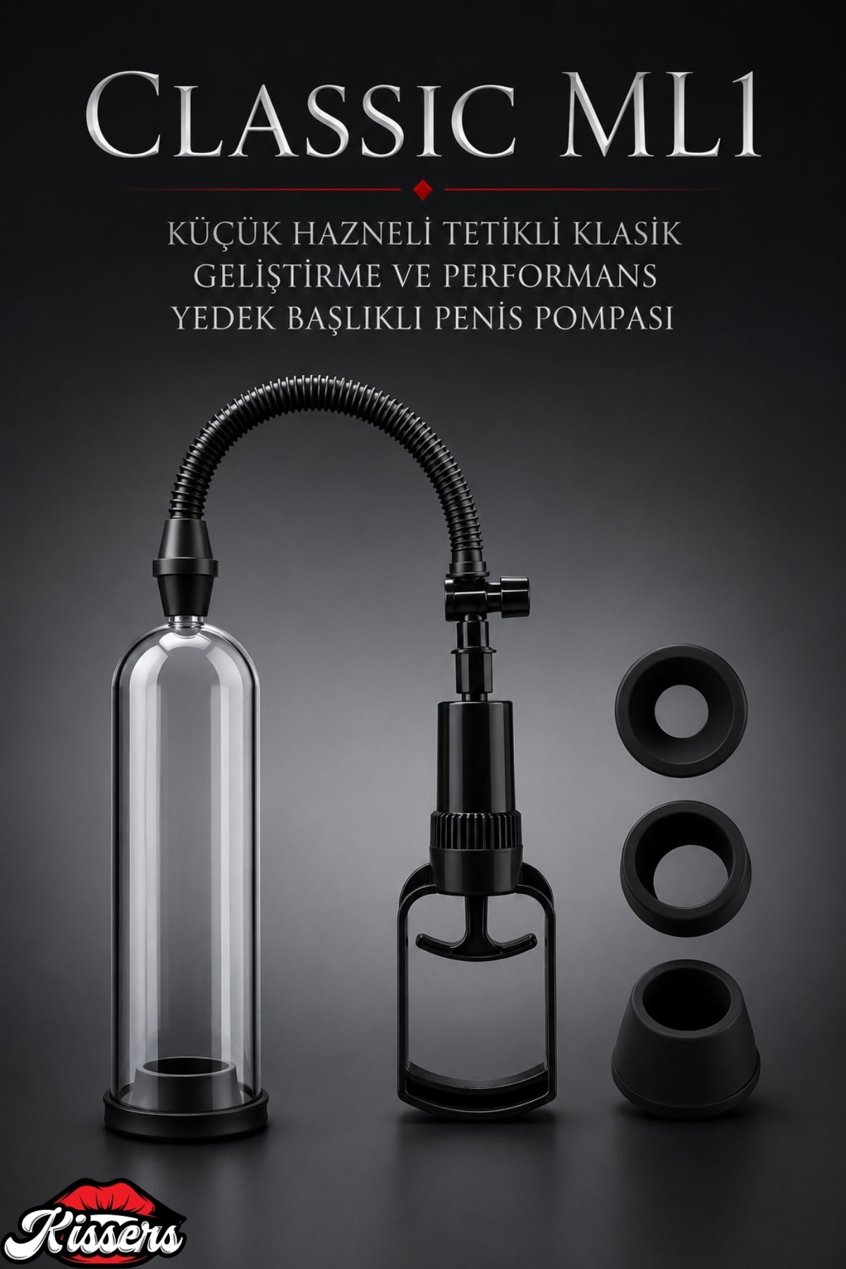 Classic ML 1 Küçük Hazneli Tetikli Klasik Geliştirme ve Performans Yedek Başlıklı Penis Pompası