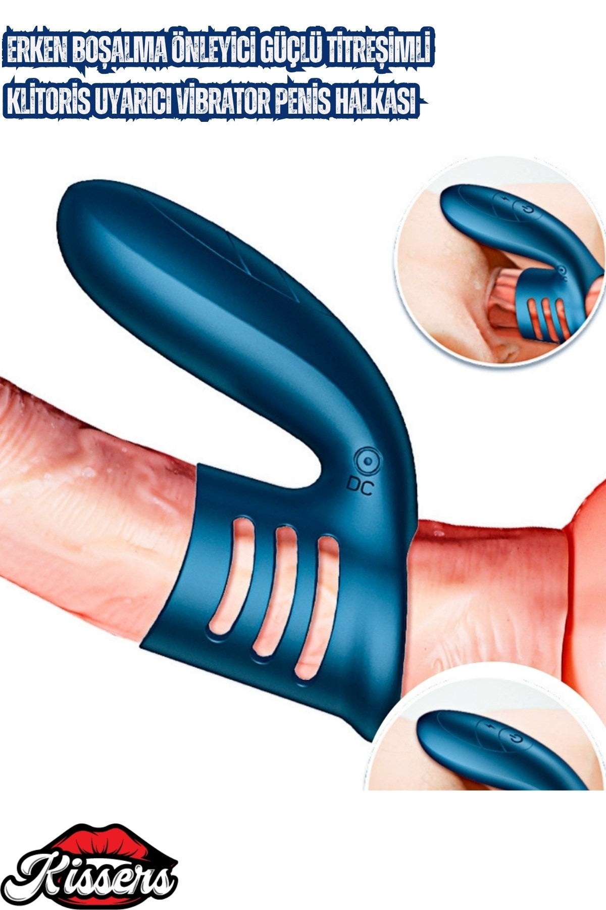 Önleyici Şarjlı Güçlü Titreşimli Klitoris Uyarıcılı Vibratör Penis Halkası