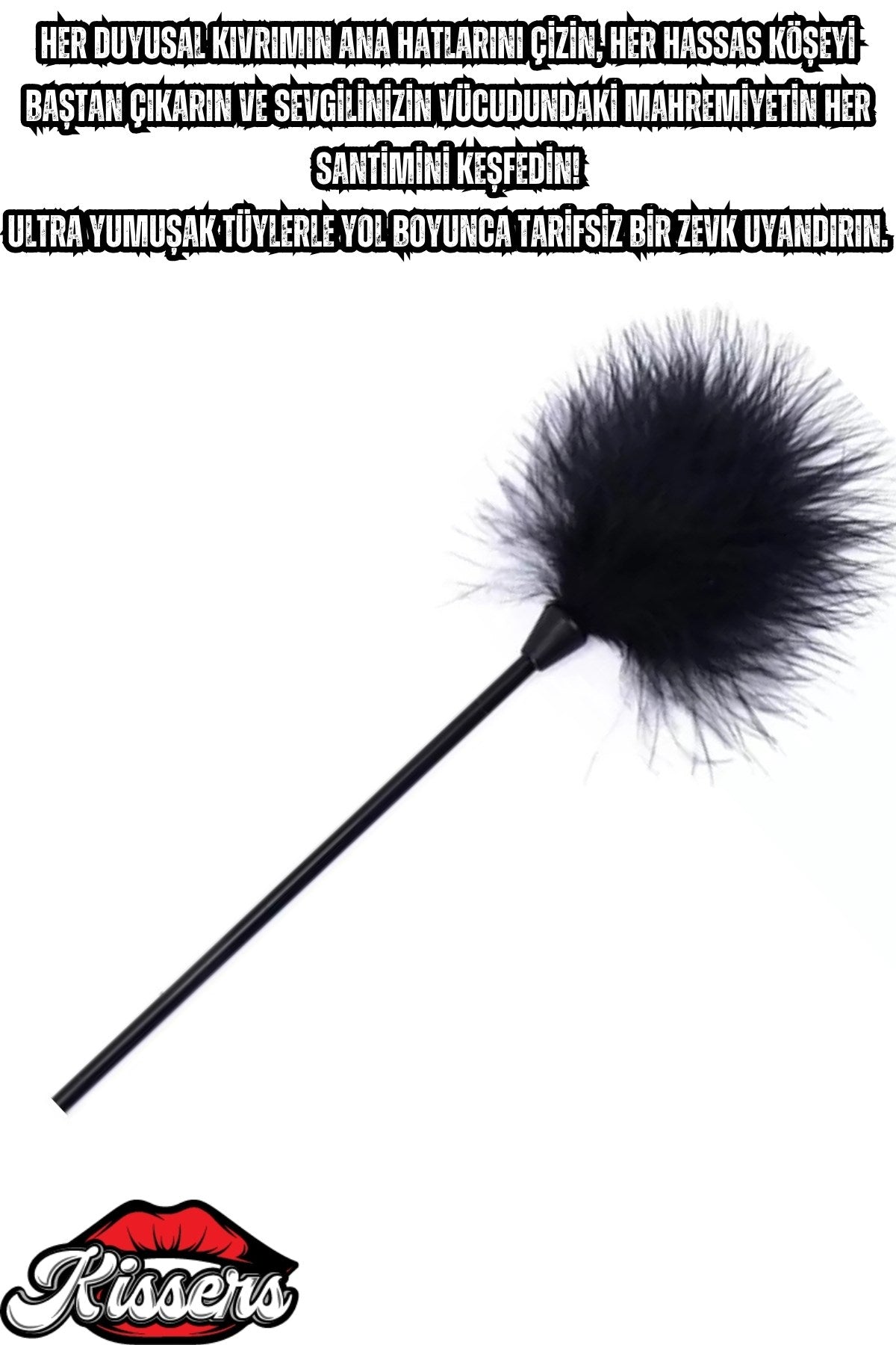 Fetish Beginner Gıdıklayıcı Masaj Fetiş Tüyü - Siyah: 20 Cm