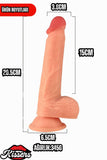Kablolu Kumandalı Vantuzlu Güçlü Titreşimli Gerçekçi Yapay Penis Realistik Dokuda Dildo 20 cm