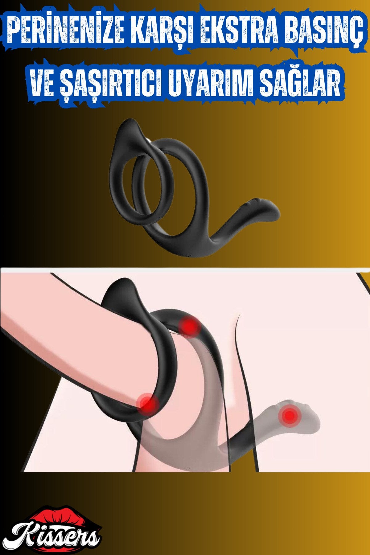 Tail Esnek ve Yumuşak Perine Uyarıcı Esnek Testis ve Penis Halkası