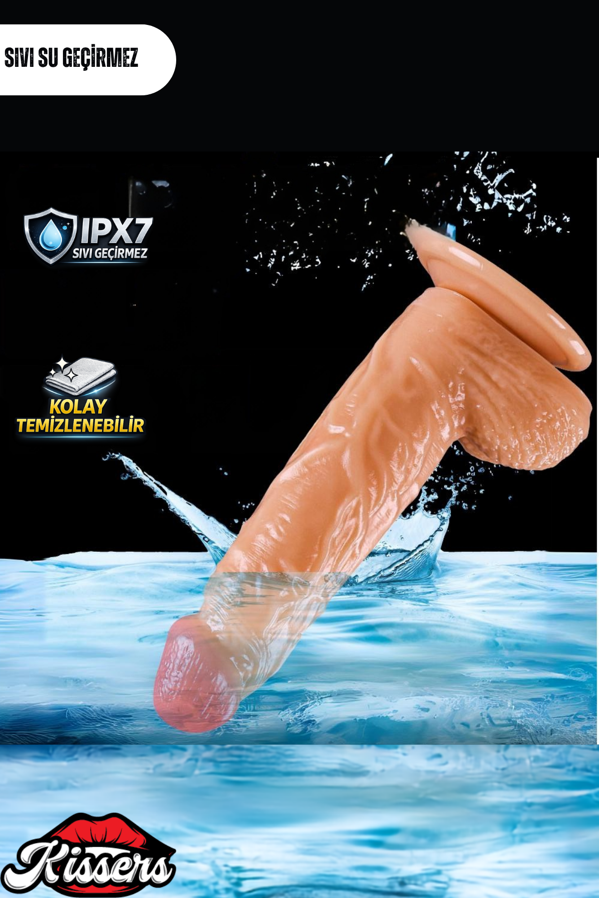 Gerçekçi Realistik Dokuda Vantuzlu Dildo Yapay Sert Penis 20 cm