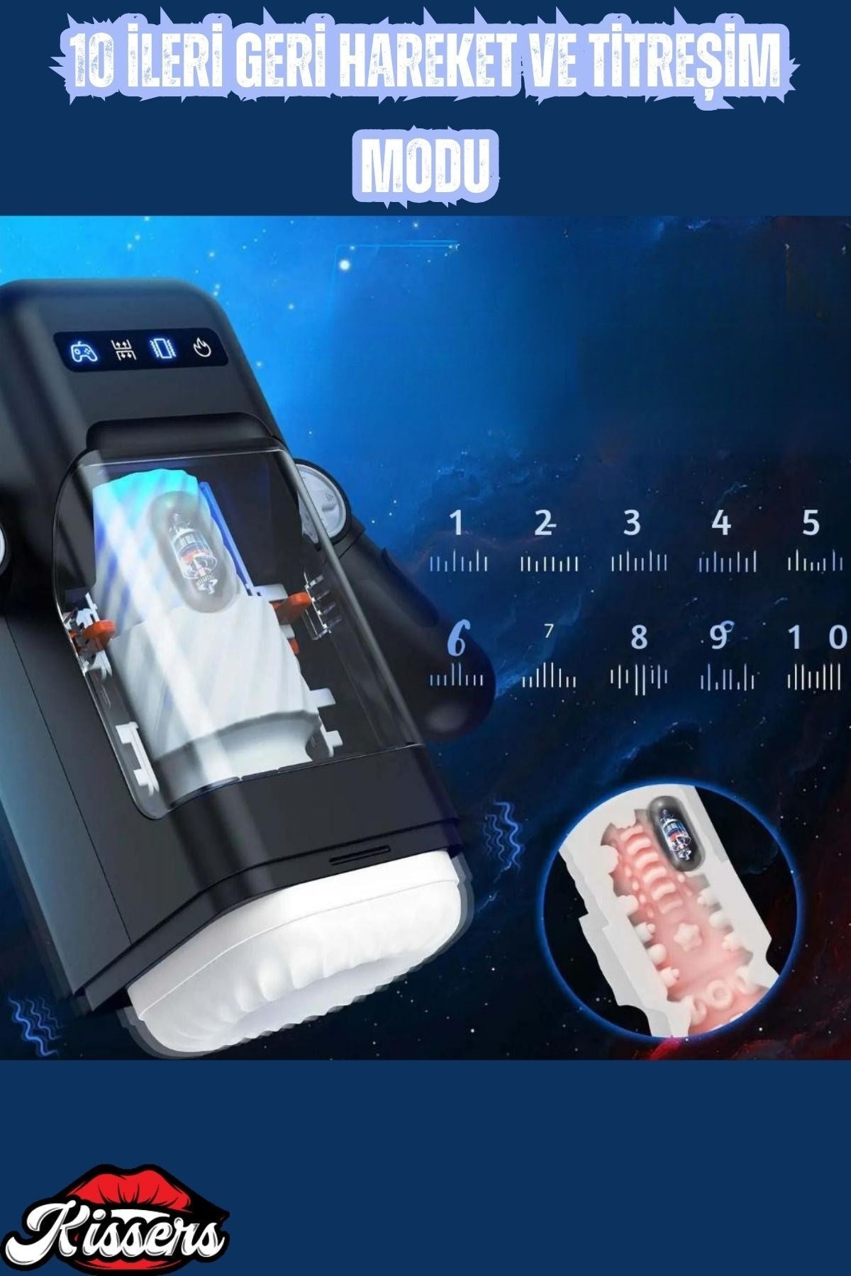 Telefon Tutuculu Isıtmalı İleri Geri Hareketli ve Titreşimli Otomatik Suni Vajina Mastürbatör
