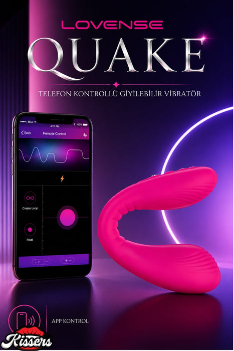 Lovense Dünyanin Her Yerinden Kontrol Edilebilen Quake Telefon Kontrollü Giyilebilir Güçlü Titreşimli Vibratör