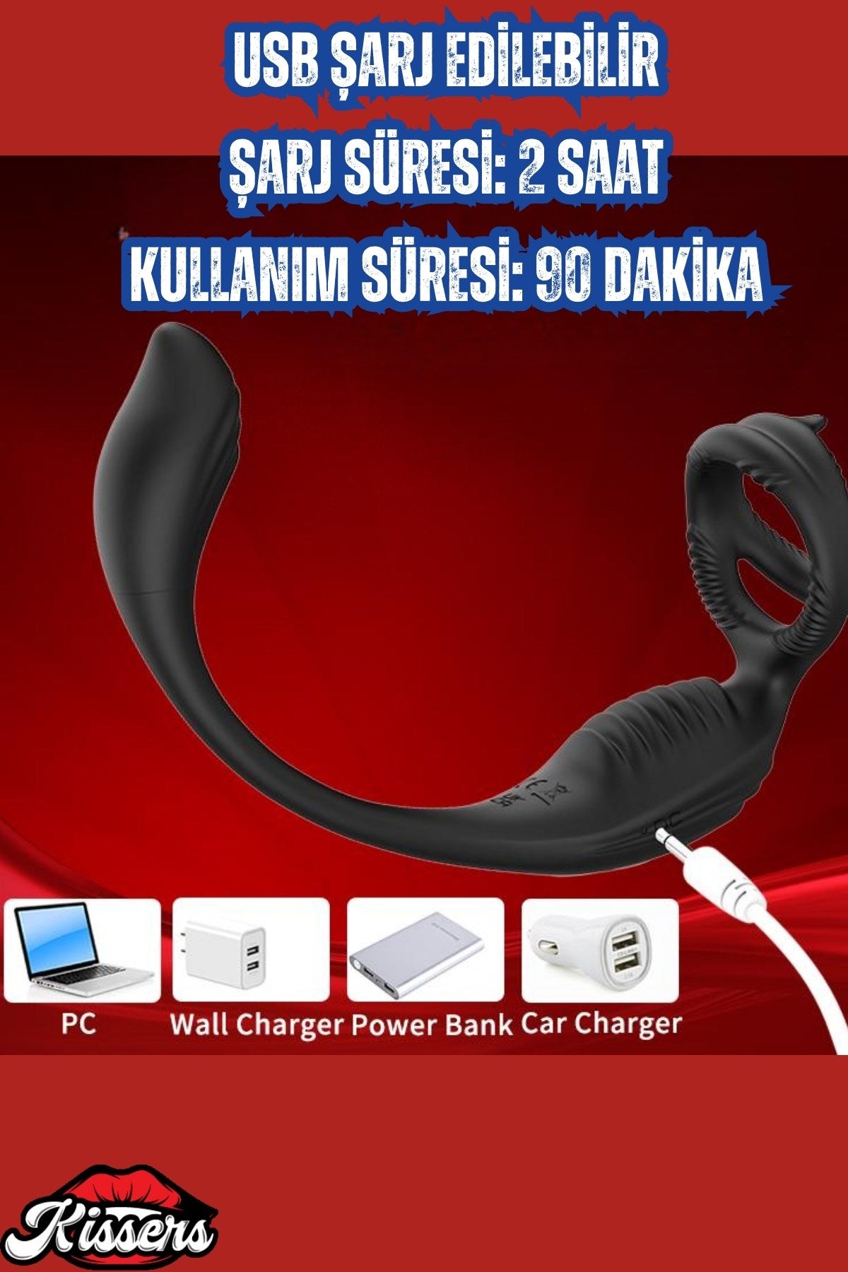 Şarjlı Testis ve Penis Halkalı Güçlü Titreşimli Çift Motorlu Perine ve Uyarıcı Vibratör