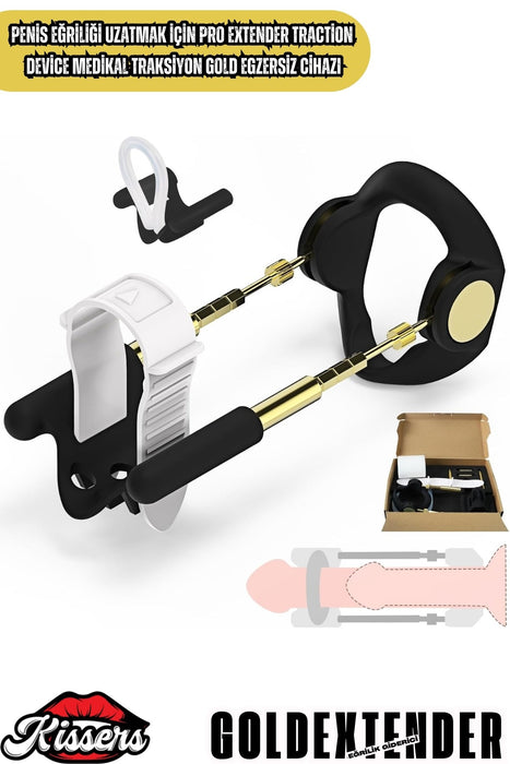 Penis Eğriliği Ve Uzatıcı Gelişmiş Gold Pro Extender Traction Device Egzersiz Cihazı