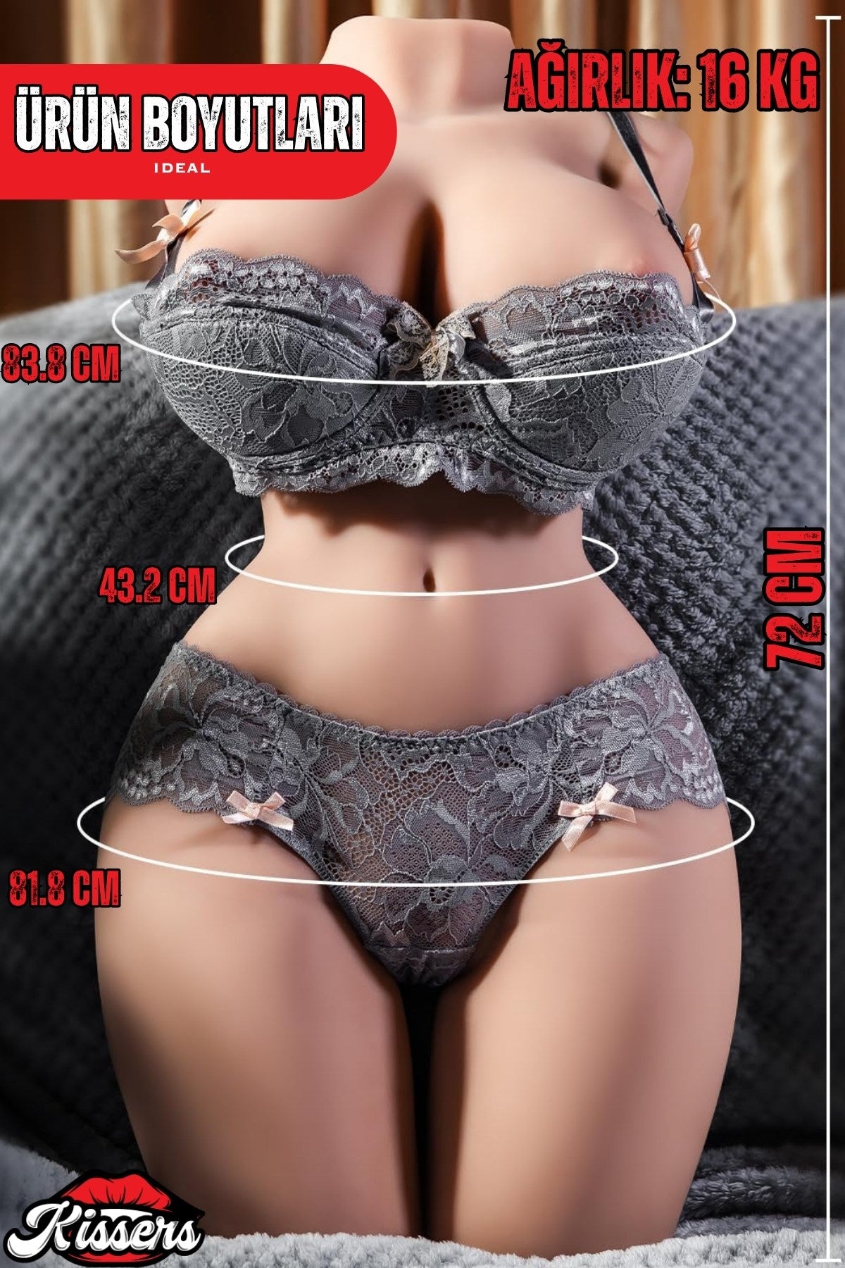 Yeni Nesil Anal Vajinal Titreşimli Isıtmalı 16 Kg 72 Cm Melez Ten Realistik Manken Mastürbatör