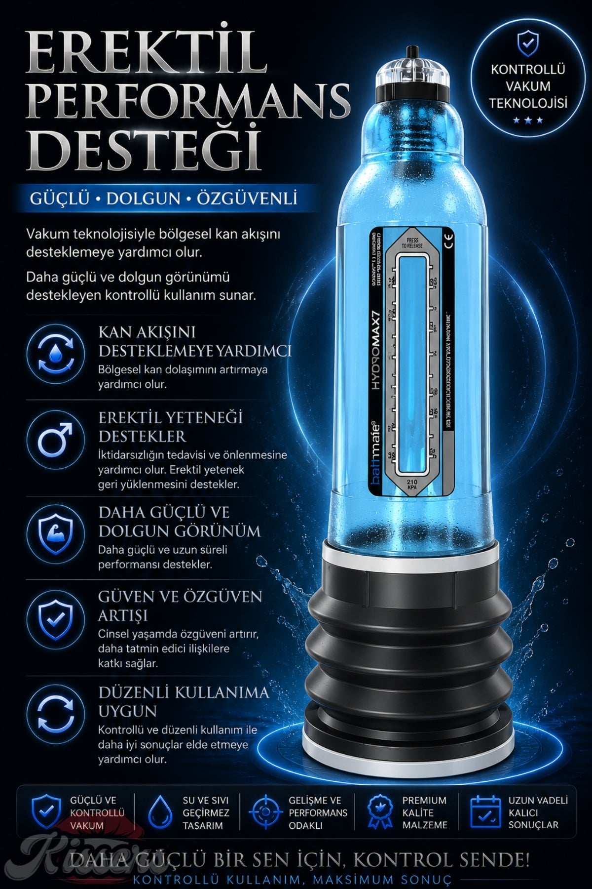 Bathmate Hydromax 5 Etkili Ultra Güçlü Hidroponik Penis Pompası