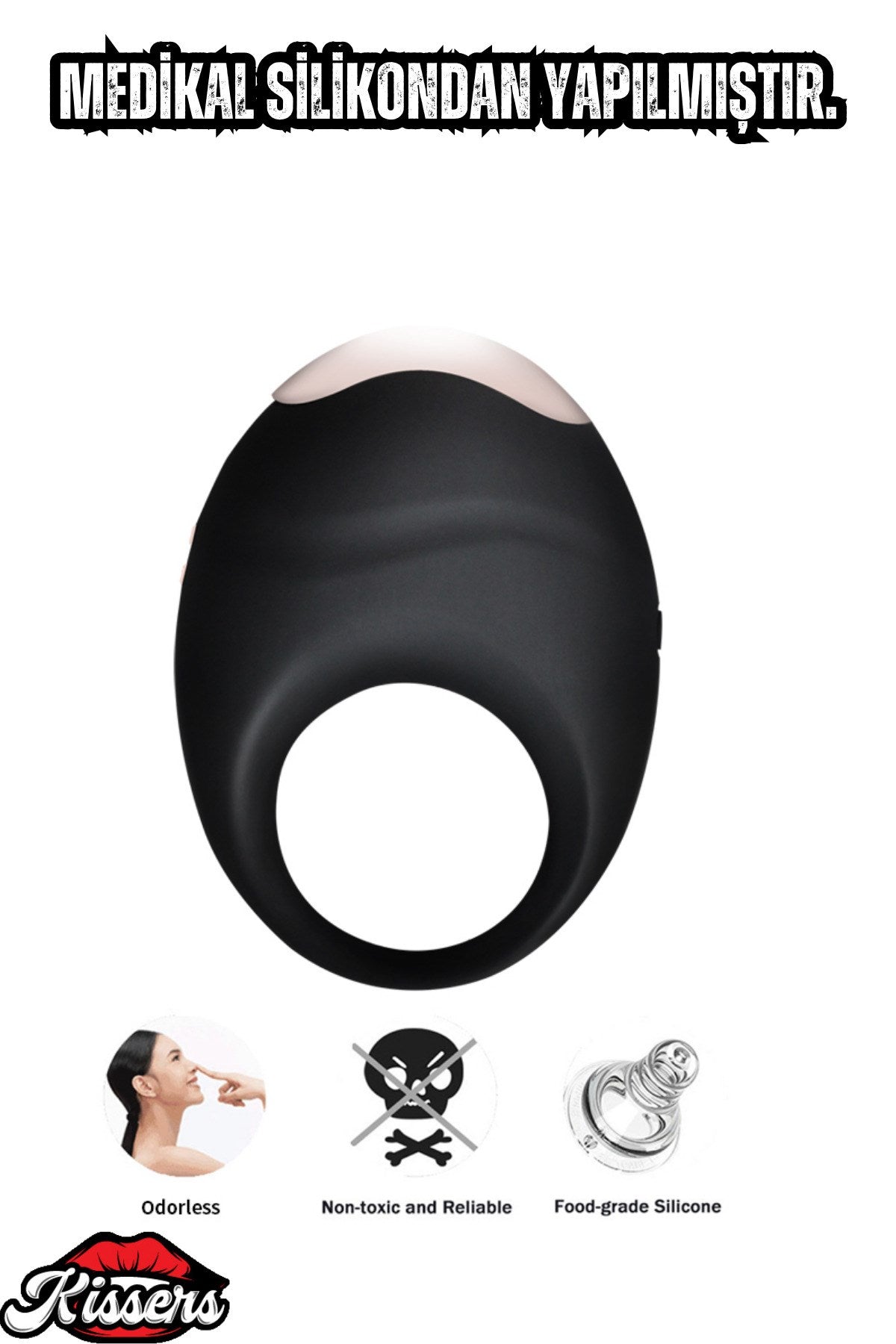 Manyetik şarjlı 10 Modlu Silikon Titreşimli Klitoris Uyarıcılı Penis Halkası & Vibratör