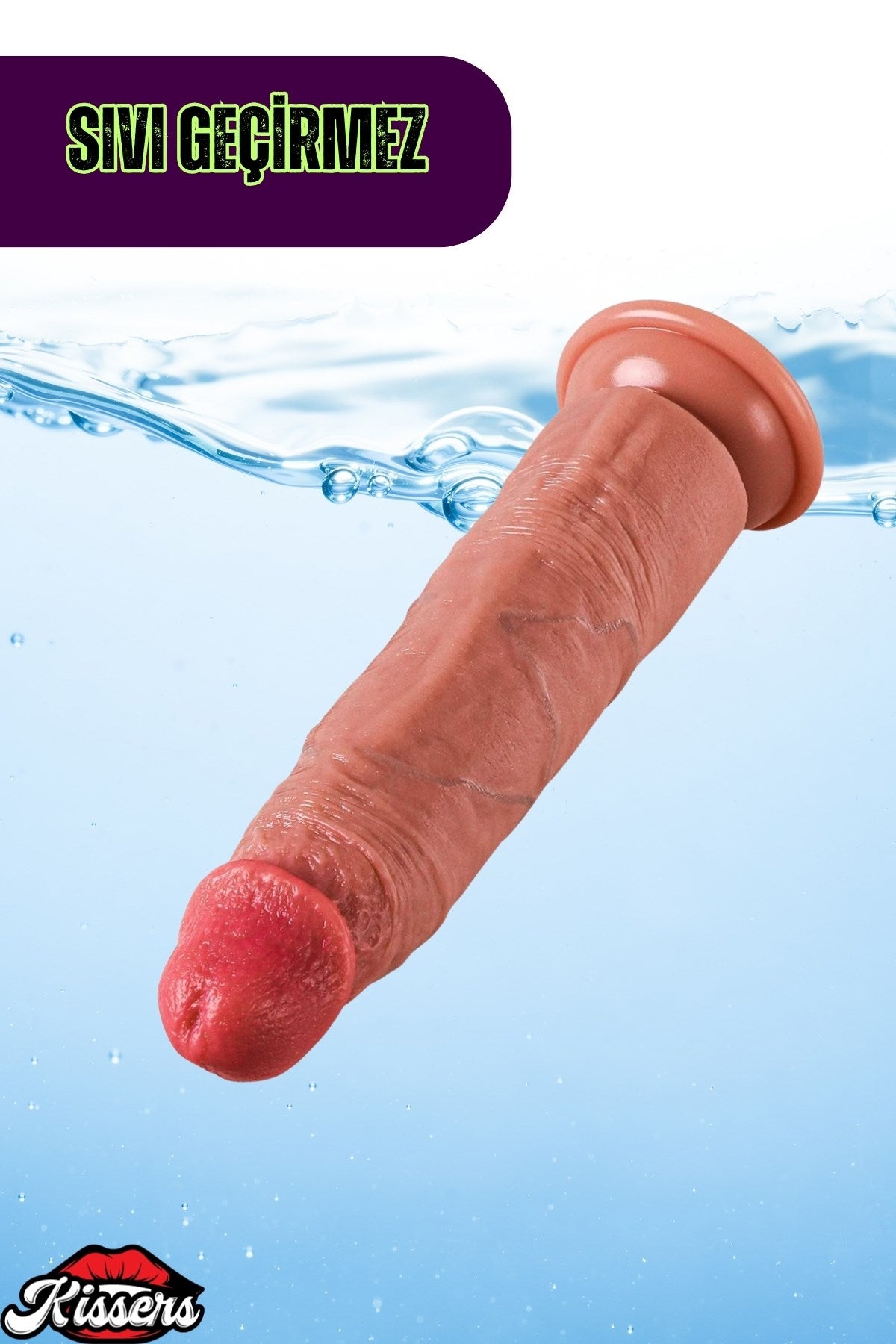 Ultra Yumuşak Damarlı Doku Çift Katmanlı Silikon Gerçekçi Testissiz Dildo Penis 22 Cm Hardry
