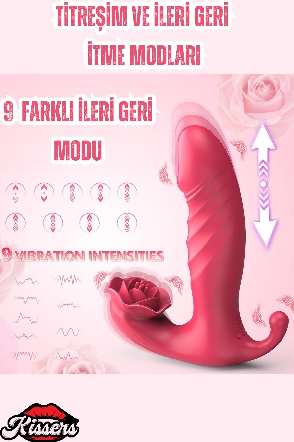 İleri Geri Hareketli Anal Vajina Klitoris Uyarıcılı 3in1 Giyilebilir Vibratör