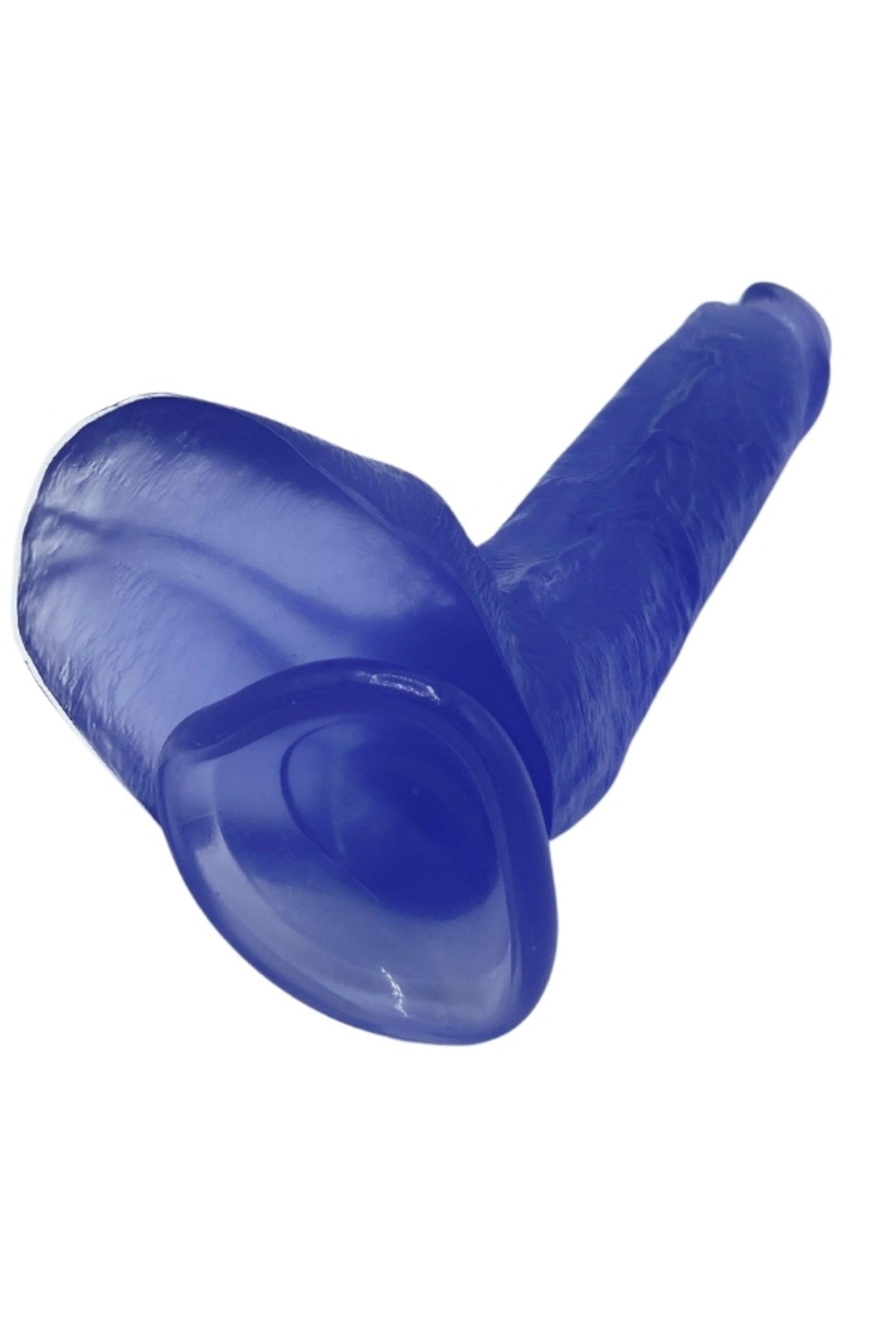 Ultra Realistik Eğilip Bükülebilir G Noktası Ve Klitoris Uyarıcı Mega Boy Jel Mavi Penis Dildo 25 Cm