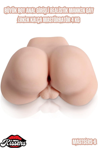 Büyük Boy Anal Girişli Realistik Manken Erkek Kalça Mastürbatör 4 KG