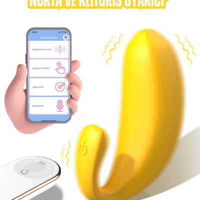 Telefon Kontrollü Şarjlı G Nokta ve Klitoris Uyarıcı Vibratör