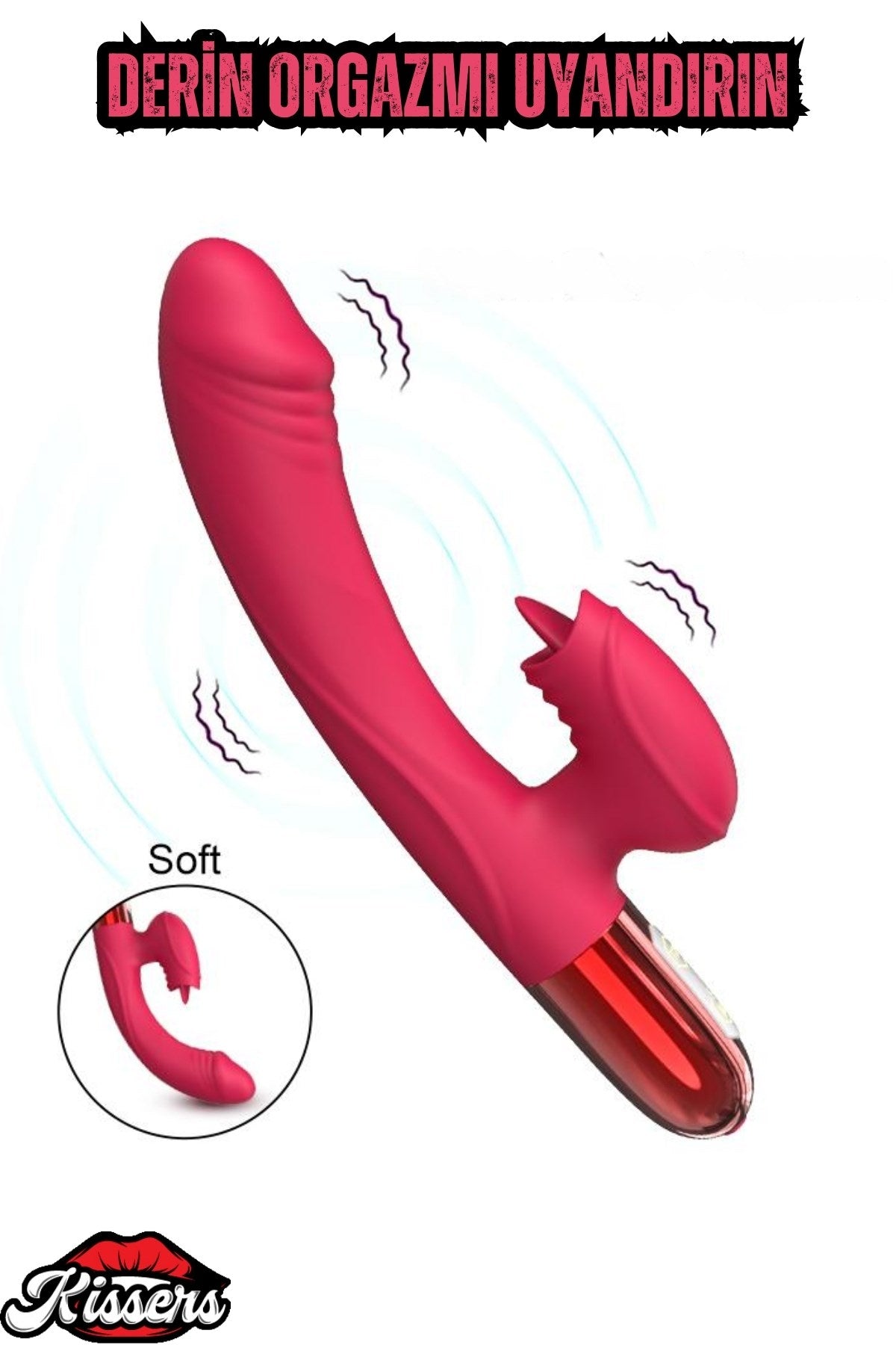 V2 Şarjlı Akıllı Isıtmalı Güçlü Titreşimli G-Spot Klitoris Uyarıcı Yapay Penis Dil Vibratör